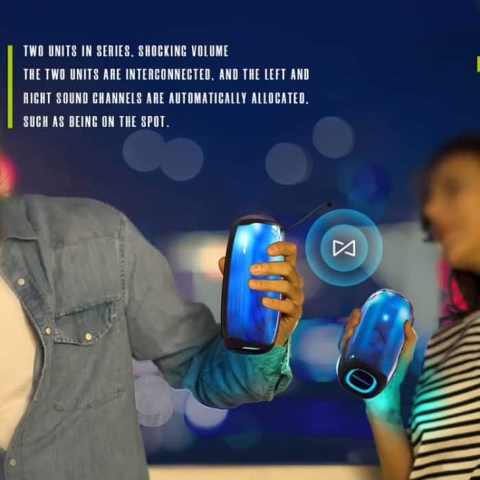 HOPESTAR P50 IPX6 Wasserdichter tragbarer RGB-Licht-Bluetooth-Lautsprecher für den Außenbereich, P50 – Bild 10