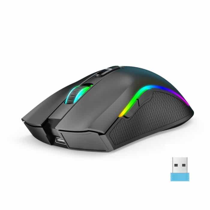 HXSJ T69 4800DPI RGB 2,4 GHz kabellose Maus, T69 – Bild 1