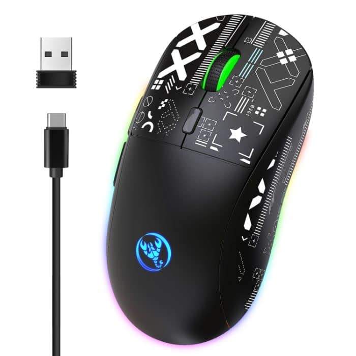 EDA005229001A.jpg HXSJ T90 RGB Light Drahtlose Gaming-Maus mit drei Modi, T90 – Bild 1