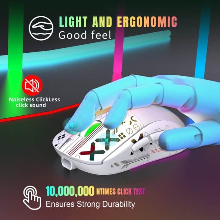 HXSJ T90 RGB Light Drahtlose Gaming-Maus mit drei Modi, T90 – Bild 5