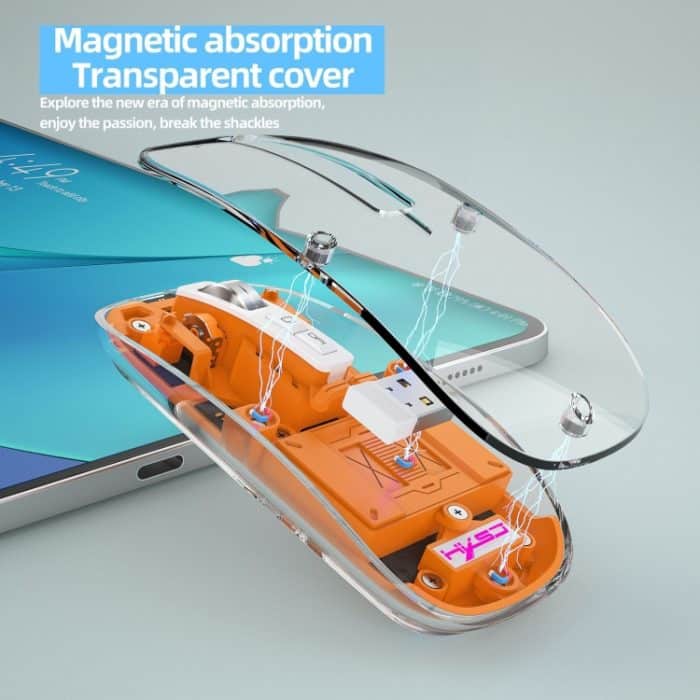 HXSJ T900 Transparente Magnet-Dreimodus-Wireless-Gaming-Maus – Bild 11