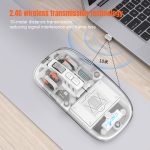 HXSJ T900 Transparente Magnet-Dreimodus-Wireless-Gaming-Maus – Bild 12