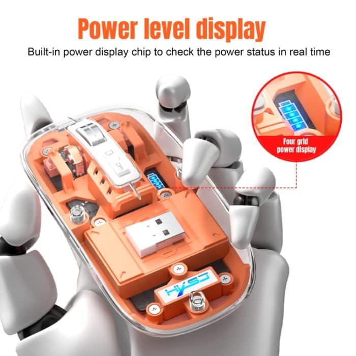 HXSJ T900 Transparente Magnet-Dreimodus-Wireless-Gaming-Maus – Bild 5