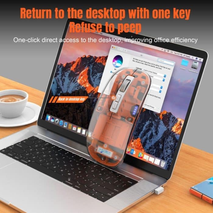 HXSJ T900 Transparente Magnet-Dreimodus-Wireless-Gaming-Maus – Bild 8