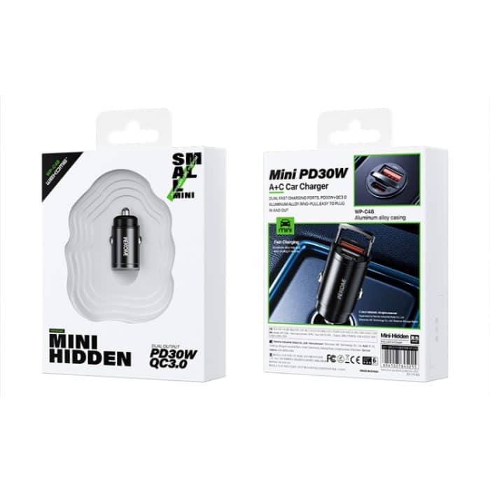 WK WP-C48 Mini Invisible Pull Ring 30W USB + USB-C / Typ-C Autoladegerät, WP-C48 – Bild 2