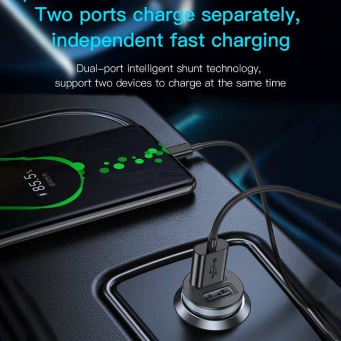 TOTU CC-3 2,1 A Dual-USB-A-Port-Autoladegerät, CC-3 – Bild 5