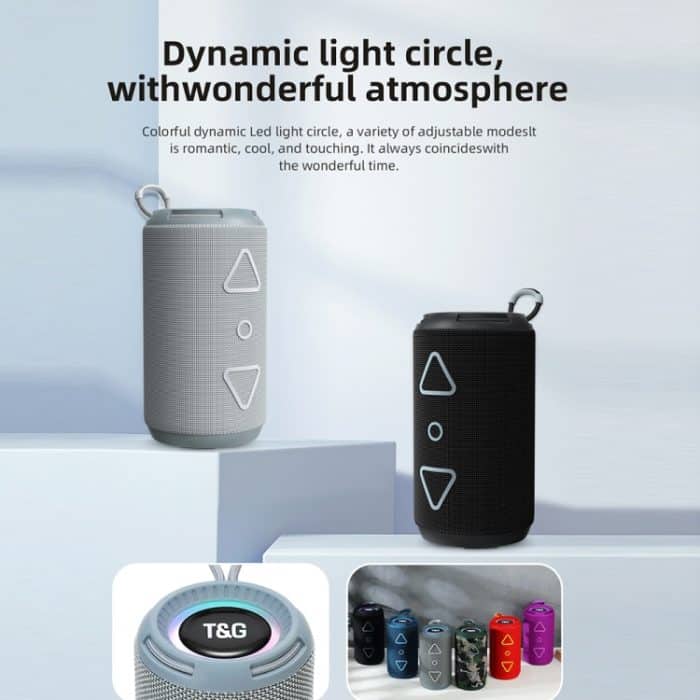 T&G TG-656 Tragbarer kabelloser 3D-Stereo-Subwoofer, Bluetooth-Lautsprecher, unterstützt FM/LED-Atmosphärenlicht, TG-656 – Bild 2