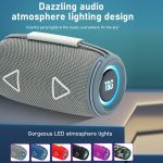 T&G TG-657 Tragbarer kabelloser 3D-Stereo-Subwoofer, Bluetooth-Lautsprecher, unterstützt FM/LED-Atmosphärenlicht, TG-657 – Bild 2
