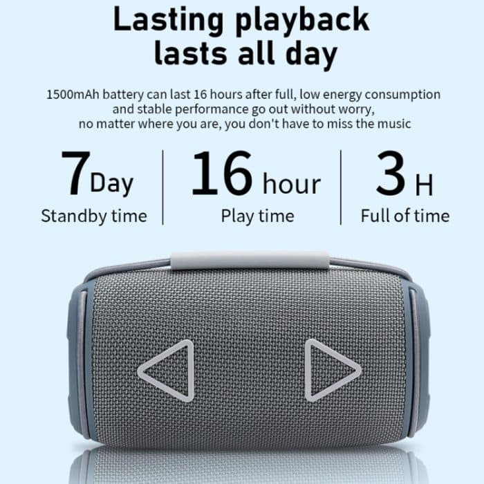 T&G TG-657 Tragbarer kabelloser 3D-Stereo-Subwoofer, Bluetooth-Lautsprecher, unterstützt FM/LED-Atmosphärenlicht, TG-657 – Bild 4