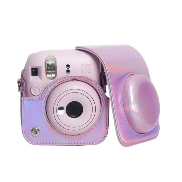 Laser Ganzkörper-Kameratasche aus Leder mit Riemen, For FUJIFILM instax mini 12 – Bild 6
