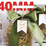 Geschenktüte, transparente Verpackung, blaues Band + Anhänger zum Aufhängen + Lafite-Gras, S, M, L – Bild 4