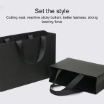 Schwarze Einkaufshandtasche aus Kraftpapier, S, M, L, XL – Bild 4