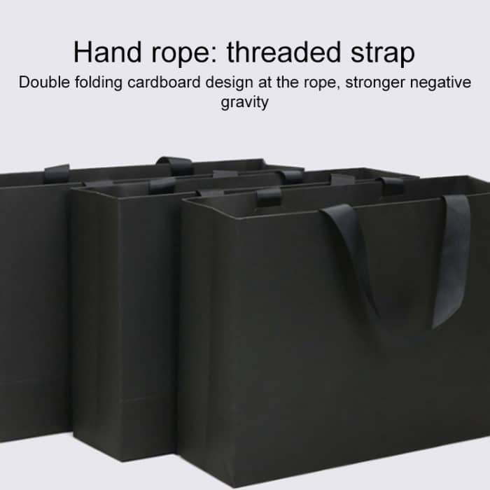 Schwarze Einkaufshandtasche aus Kraftpapier, S, M, L, XL – Bild 5