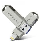 MicroDrive 2-in-1 Lightning + USB 2.0 tragbares USB-Flash-Laufwerk aus Metall, 8GB, 16GB, 32GB, 64GB, 128GB, 256GB, 512GB