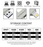 MicroDrive 2-in-1 Lightning + USB 2.0 tragbares USB-Flash-Laufwerk aus Metall, 8GB, 16GB, 32GB, 64GB, 128GB, 256GB, 512GB – Bild 8