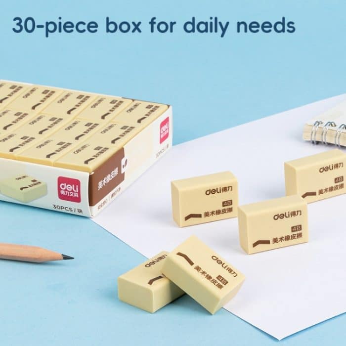 Deli 7534 Radiergummi für Schreibwaren, Prüfungsskizze 4B, kleiner Kunstradierer – Bild 5