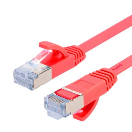 Vergoldeter Kopf CAT7 Hochgeschwindigkeits-10-Gbit/s-ultradünnes flaches Ethernet-RJ45-Netzwerk-LAN-Kabel, 1m, 2m, 3m, 5m, 10m, 15m, 20m, 25m, 30m