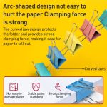 Deli bunter Binder-Clip, Geldschein-Clip, Schwalbenschwanz-Clip, Metall-Eisen-Geld-Clip, 15mm x 60pcs / Box, 19mm x 40pcs / Box – Bild 2