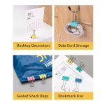 Deli bunter Binder-Clip, Geldschein-Clip, Schwalbenschwanz-Clip, Metall-Eisen-Geld-Clip, 15mm x 60pcs / Box, 19mm x 40pcs / Box – Bild 5