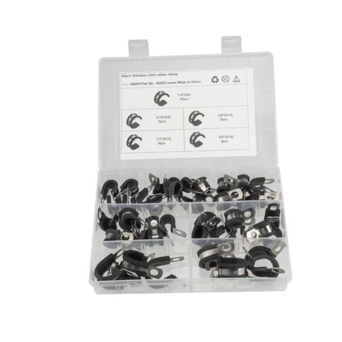 42 PCS Autogummikissen-Rohrschellen Edelstahlklemmen – Bild 2