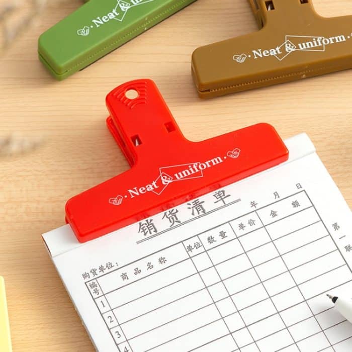 Handbuch-Clip, bunter Retro-Kunststoff-Clip, Snack-Beleg-Clip – Bild 6