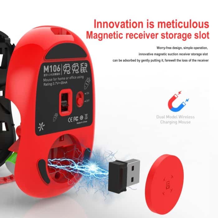 HXSJ M106 2,4 GHz 1600 dpi Single-Mode-Funkmaus USB wiederaufladbar – Bild 10