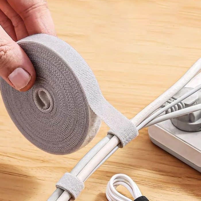 1,2 cm, 3 m, wiederverwendbare und teilbare Kabelbinder mit Klettverschluss, 1.2 x 300cm – Bild 1