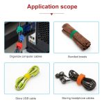 1,2 cm, 3 m, wiederverwendbare und teilbare Kabelbinder mit Klettverschluss, 1.2 x 300cm – Bild 6