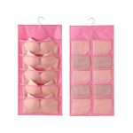 Unterwäsche-Aufbewahrungstasche, doppelseitige, hängende Aufbewahrungstasche aus Vliesstoff, 5+10 Grids, 6+6 Grids, 12+24 Grids