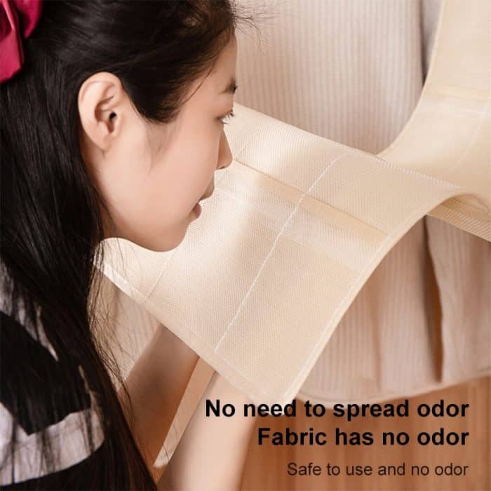 Unterwäsche-Aufbewahrungstasche, doppelseitige, hängende Aufbewahrungstasche aus Vliesstoff, 5+10 Grids, 6+6 Grids, 12+24 Grids – Bild 3