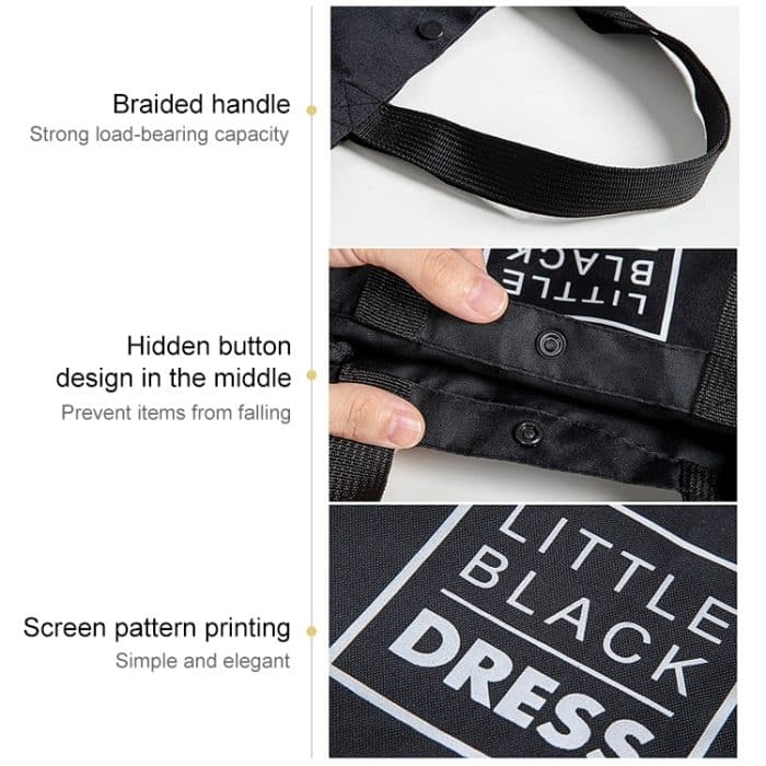 Umweltfreundliche Einkaufstasche aus Oxford-Stoff, große Kapazität, faltbar, tragbar, kleine Leinentasche, 24x25.5x9.5cm, 34x11x27cm, 43x12x33cm, 53x17x38cm – Bild 7