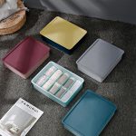 Kontrastfarbene Aufbewahrungsbox für Unterwäsche, Multi-Gate-Aufbewahrungsbox aus Kunststoff für BHs und Socken, 10 Grids with Cover – Bild 7