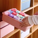 Kontrastfarbene Aufbewahrungsbox für Unterwäsche, Multi-Gate-Aufbewahrungsbox aus Kunststoff für BHs und Socken, 15 Grids without Cover – Bild 6