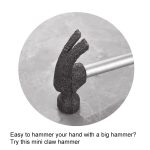 Mini-Klauenhammer, Spezialhammer für spurlose Nägel, Plastic, Iron – Bild 2