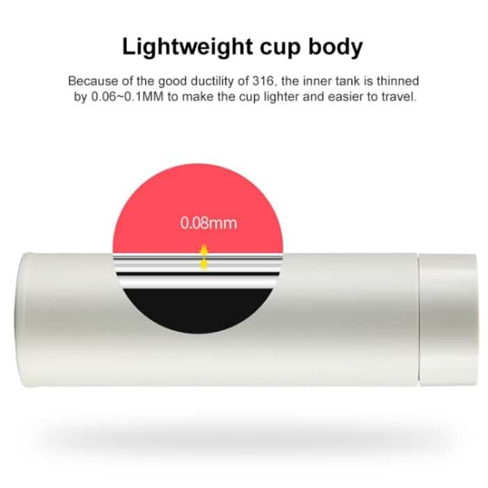 Thermobecher aus Edelstahl 316, stilvoller Becher, 500ml – Bild 3
