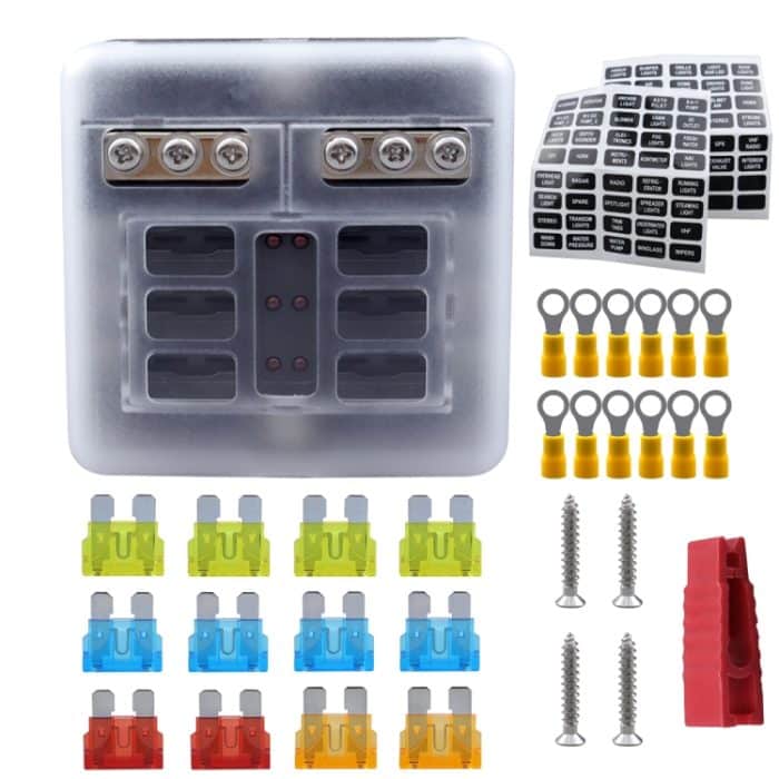 CP-4040 6-Wege-Sicherungskasten mit 12 Sicherungen und 12 Klemmen – Bild 4