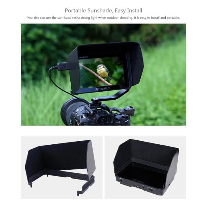 FEELWORLD F5 ProX 5,5 Zoll 1600nit hochheller Touchscreen DSLR-Kamera-Feldmonitor 4K HDMI F970 Installations- und Stromversorgungskit, F5 ProX – Bild 16