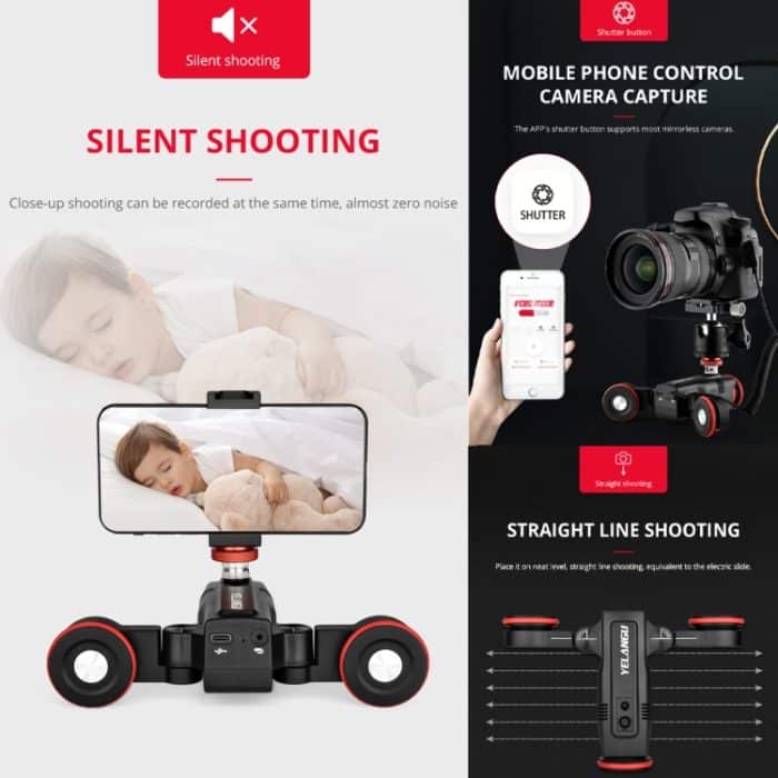 YELANGU L60ES YLG1847A-A 60 cm Spleiß-Gleitschiene mit L5i Dolly Car, YLG1847A-A 60cm – Bild 7