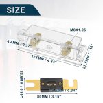 3-in-1 ANL-Car-Audio-modifizierter Sicherungshalter mit 200-A-Sicherung, 50A, 80A, 100A, 120A, 125A, 150A, 200A, 250A, 300A, 400A, 500A – Bild 3