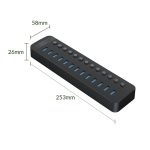 ORICO CT2U3-13AB Kunststoffstreifen 13 Ports USB 3.0 HUB mit einzelnen Schaltern, AU Plug, EU Plug, UK Plug, US Plug – Bild 14