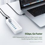 ORICO CT2U3-13AB Kunststoffstreifen 13 Ports USB 3.0 HUB mit einzelnen Schaltern, AU Plug, EU Plug, UK Plug, US Plug – Bild 4