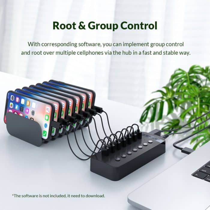 ORICO CT2U3-13AB Kunststoffstreifen 13 Ports USB 3.0 HUB mit einzelnen Schaltern, AU Plug, EU Plug, UK Plug, US Plug – Bild 7