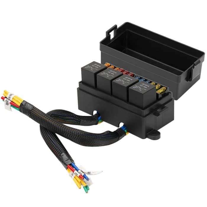 Automodifizierter 12-Slot-Relais-Sicherungskasten mit Kabel, 12V 5 Pin, 12V 4 Pin – Bild 1