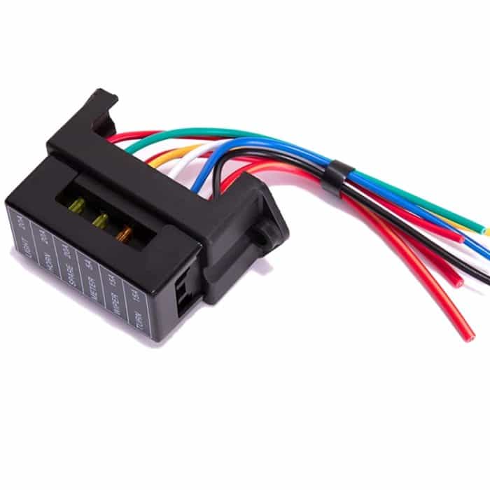 6 Wege 2 In 6 Out Sicherungskasten Sicherungsplattenhalter mit Sicherung – Bild 4