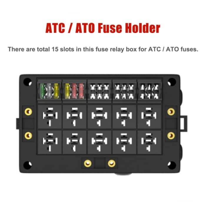 12V Auto-Mehrwege-Relais-Sicherungskasten 15-Wege-Sicherungshalter – Bild 2