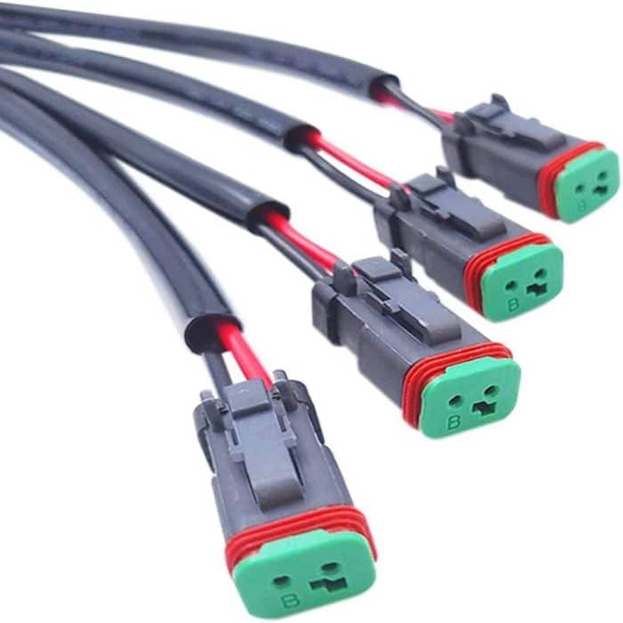 2 Stück IP67 wasserdichter DT-Buchsenadapter, 2 in 1, 3 in 1, 4 in 1, 1 in 1 Extended Style – Bild 2