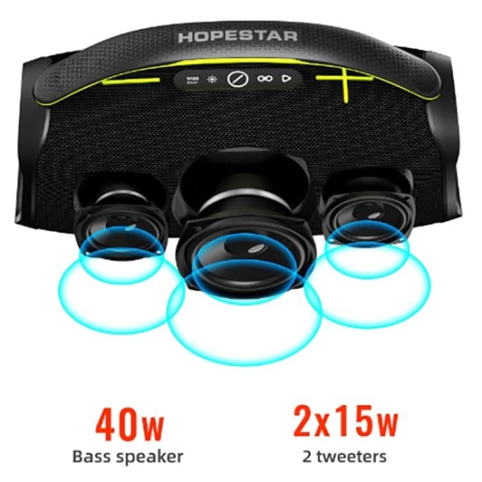 HOPESTAR A40 80W tragbarer kabelloser Bluetooth-Außenlautsprecher, A40 – Bild 3