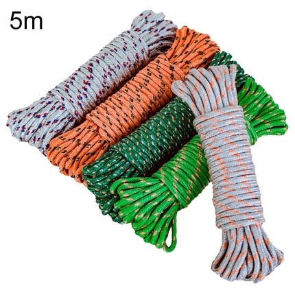 Dickes Nylonseil für den Außenbereich zum Aufhängen von Kleidung, zufällige Farbe, 5m, 20m
