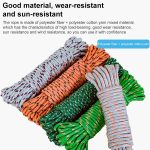 Dickes Nylonseil für den Außenbereich zum Aufhängen von Kleidung, zufällige Farbe, 5m, 20m – Bild 3