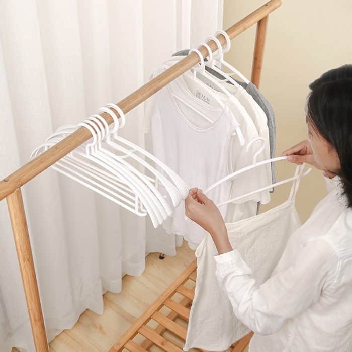 Verdickter, rutschfester, nahtloser Kleiderbügel aus Kunststoff, normaler Stil – Bild 9